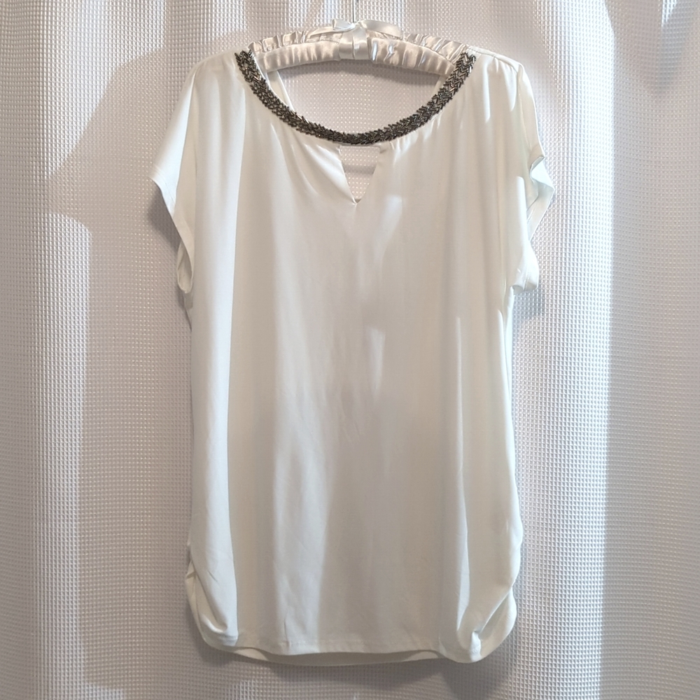 Maurice's top with beaded neckline